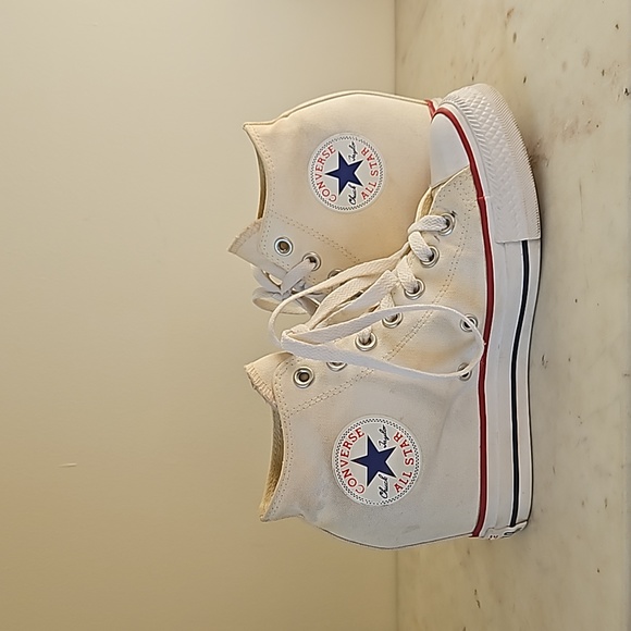 Converse Shoes - CONVERSE - offwhite canvas wedge high tops